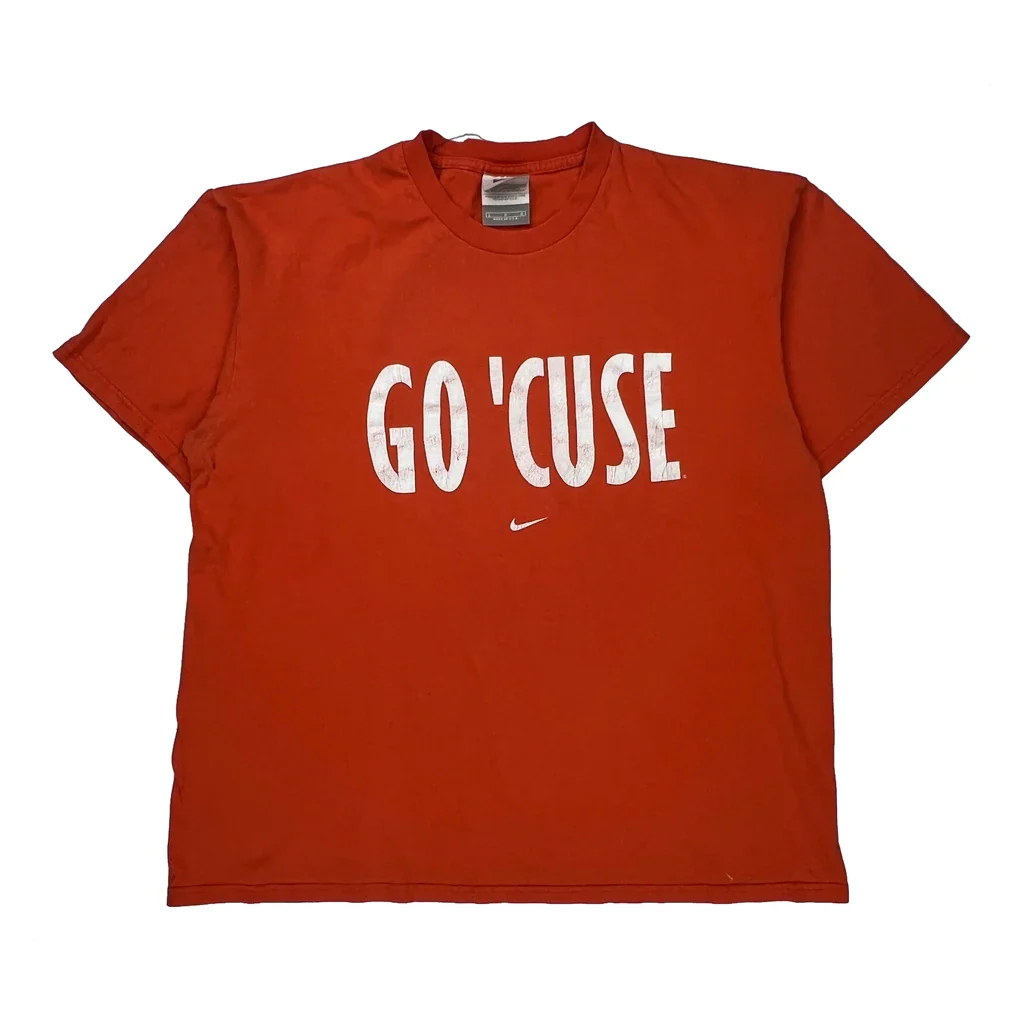 Syracuse University Nike College T-Shirt - Large Red Cotton