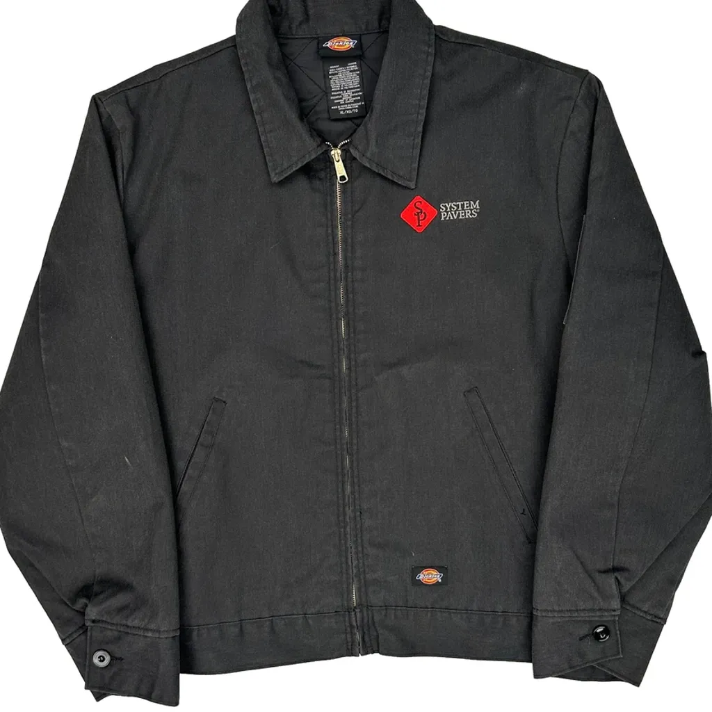 System Pavers Logo Dickies Jacket - XL Black Polyester - Image 4