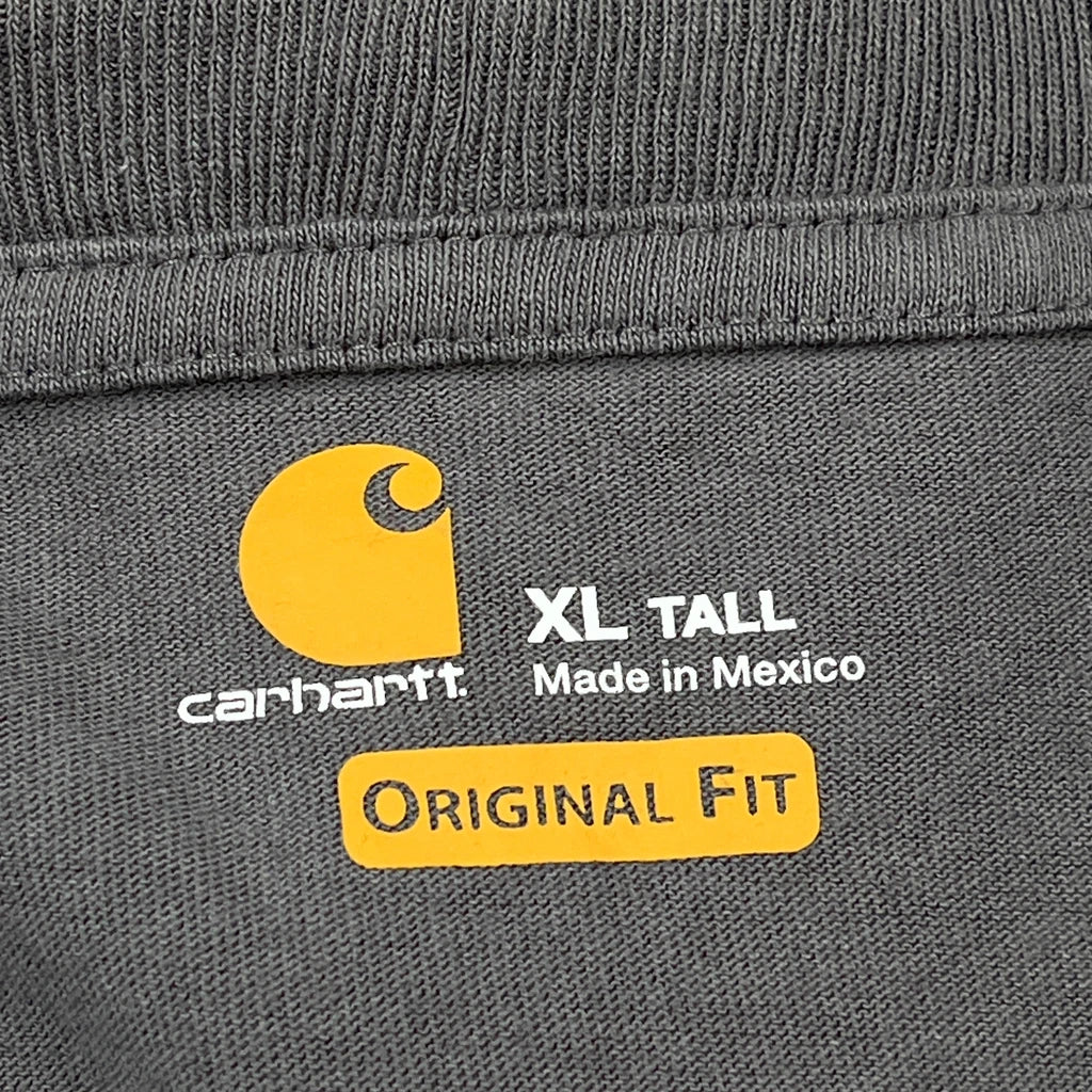 Tall Carhartt Long Sleeve T-Shirt - XL Grey Cotton - Image 3