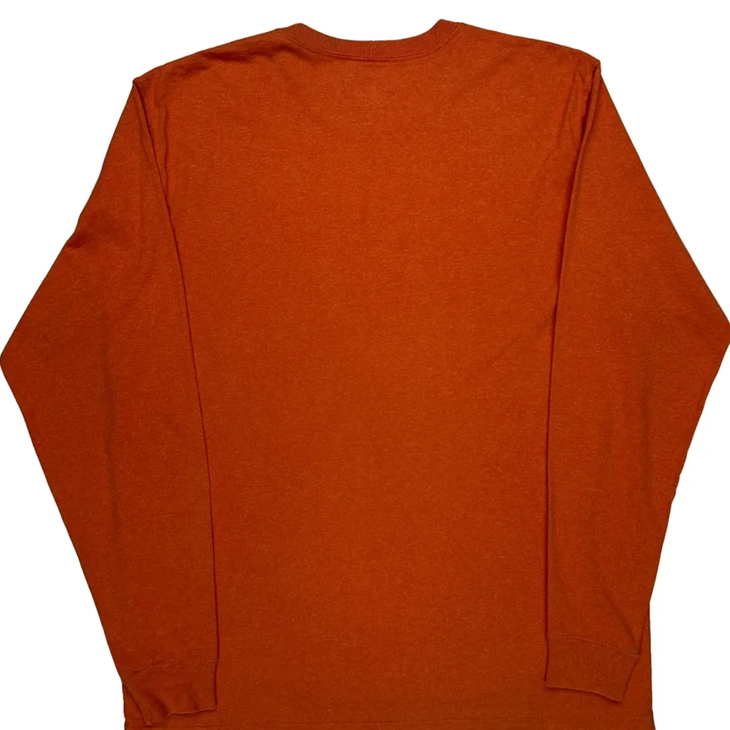 Tall Carhartt Spellout Long Sleeve T-Shirt - Large Orange Cotton - Image 6