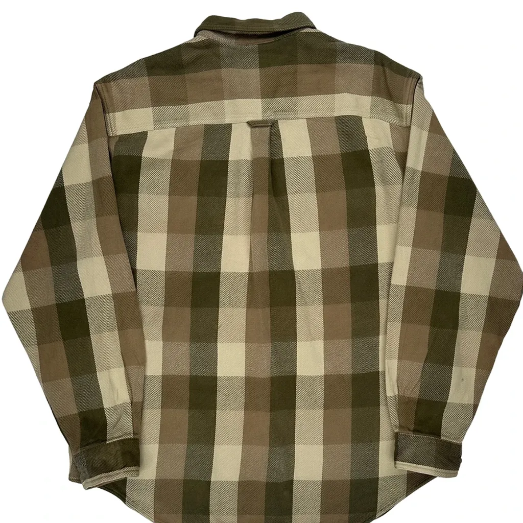 Tall Guide Series Checked Flannel Shirt - XL Green Cotton - Image 6