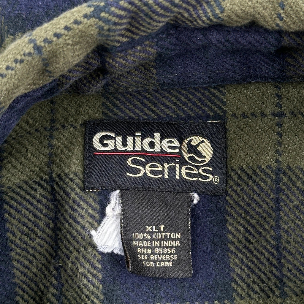 Tall Guide Series Checked Flannel Shirt - XL Green Cotton - Image 3
