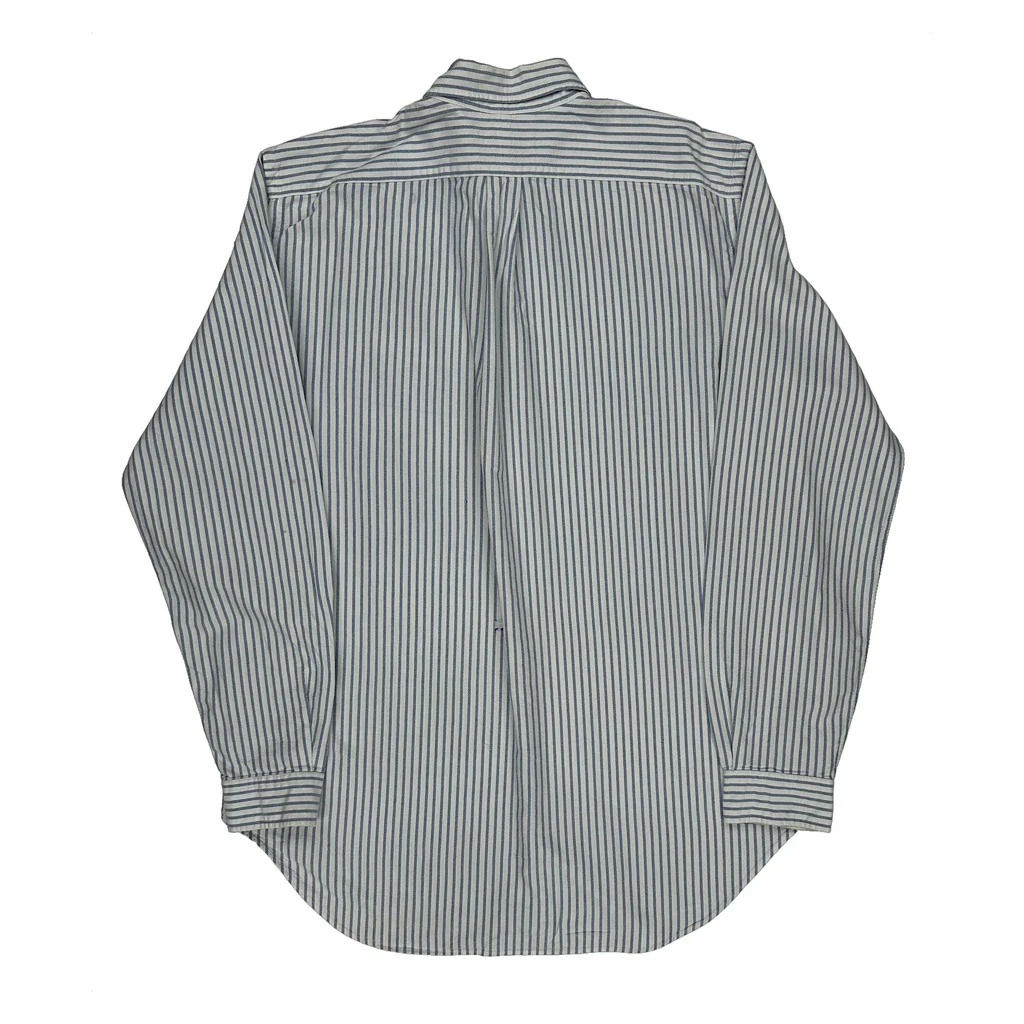 Tall Ralph Lauren Striped Shirt - Large Blue Cotton - Image 2