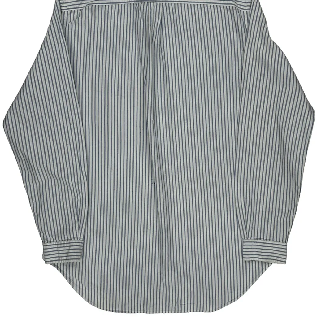 Tall Ralph Lauren Striped Shirt - Large Blue Cotton - Image 6