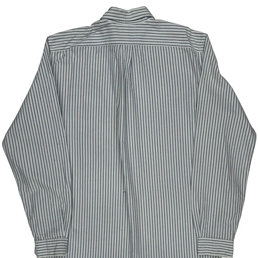 Tall Ralph Lauren Striped Shirt - Large Blue Cotton - Image 7