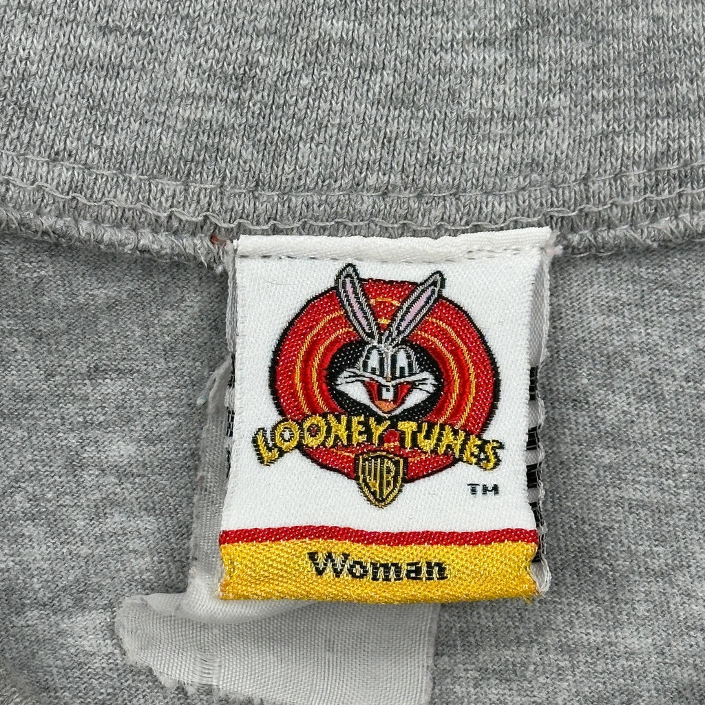 Taz Looney Tunes Cartoon Long Sleeve T-Shirt - 2XL Gray Cotton - Image 4