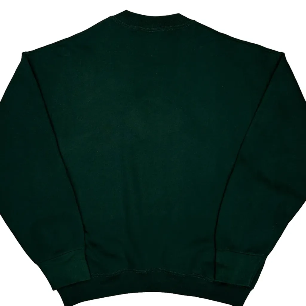 Taz Looney Tunes Cartoon Sweatshirt - Large Green Cotton Blend - Image 7