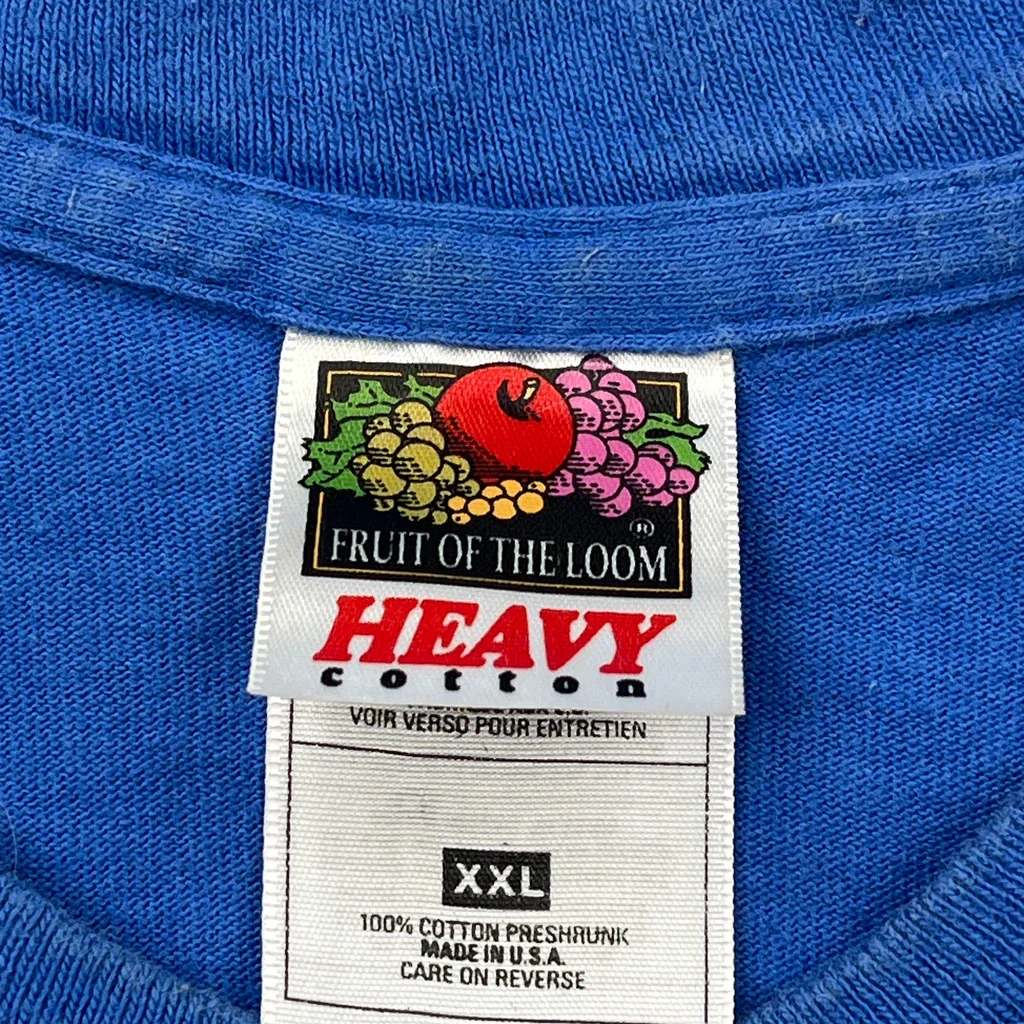 Teaching Fruit Of The Loom Single Stitch T-Shirt - 2XL Blue Cotton - Image 3