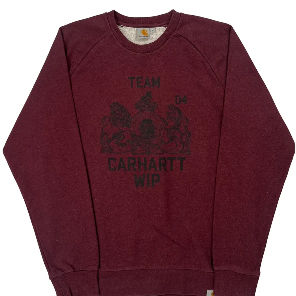 Team Carhartt Wip Carhartt Graphic Sweatshirt - Medium Burgundy Cotton - Image 4