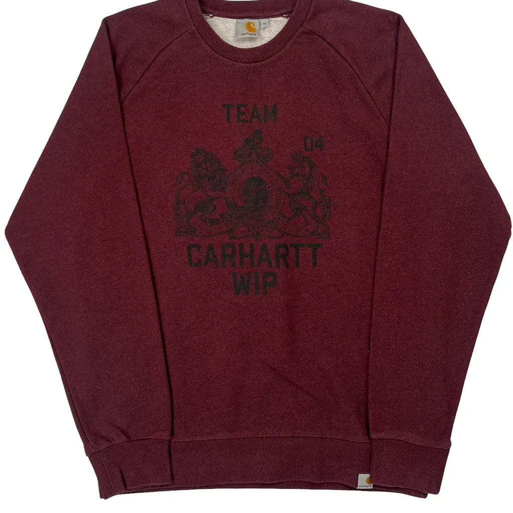 Team Carhartt Wip Carhartt Graphic Sweatshirt - Medium Burgundy Cotton - Image 5