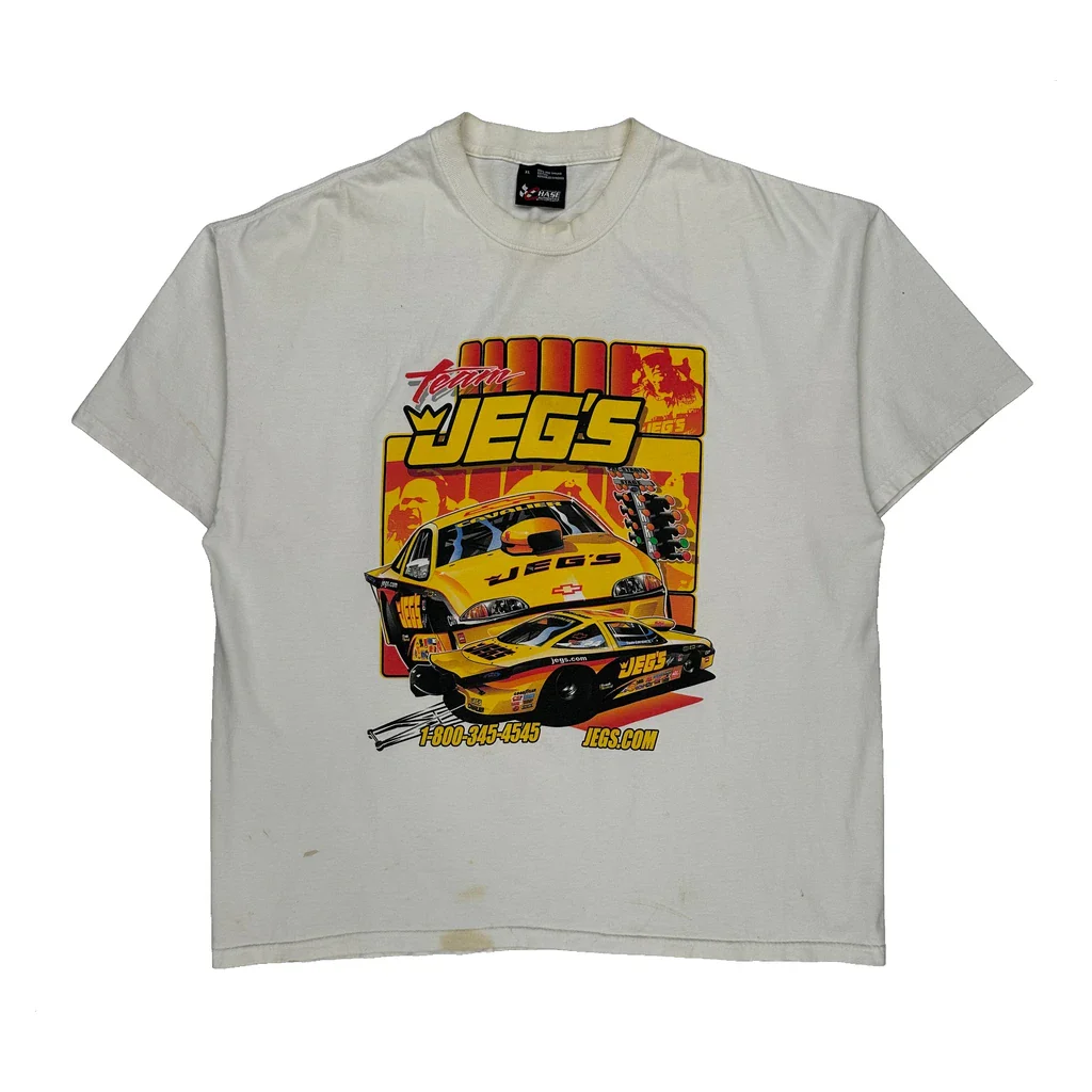 Team Jeg'S Chase Authentics Nascar T-Shirt - XL White Cotton