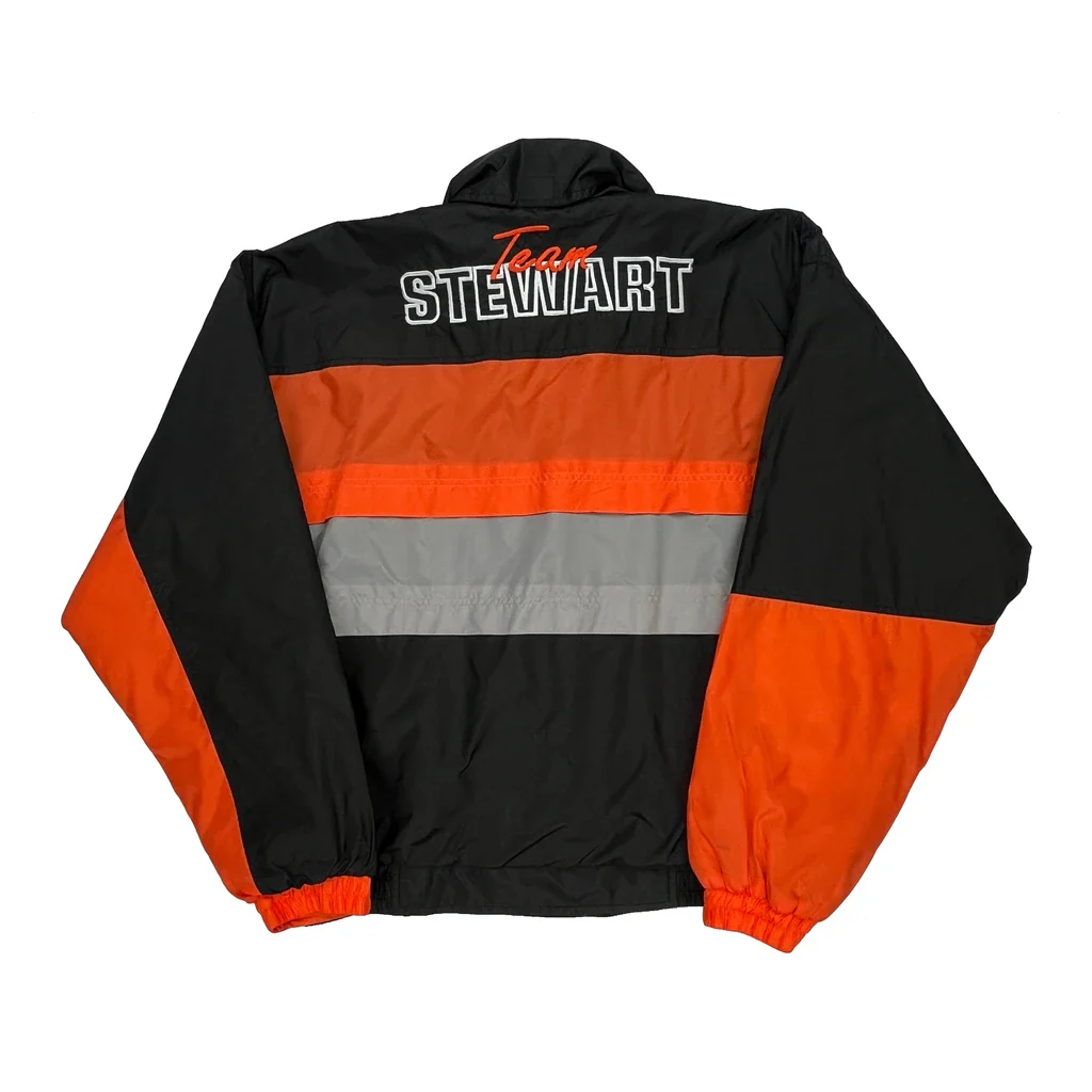 Team Stewart Competitors View Graphic Windbreaker - Medium Black Polyester - Image 2