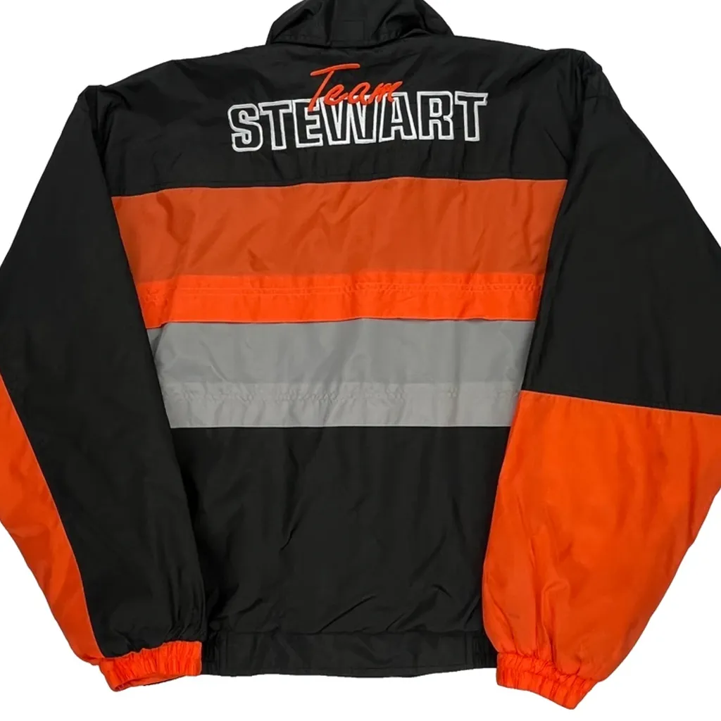 Team Stewart Competitors View Graphic Windbreaker - Medium Black Polyester - Image 6