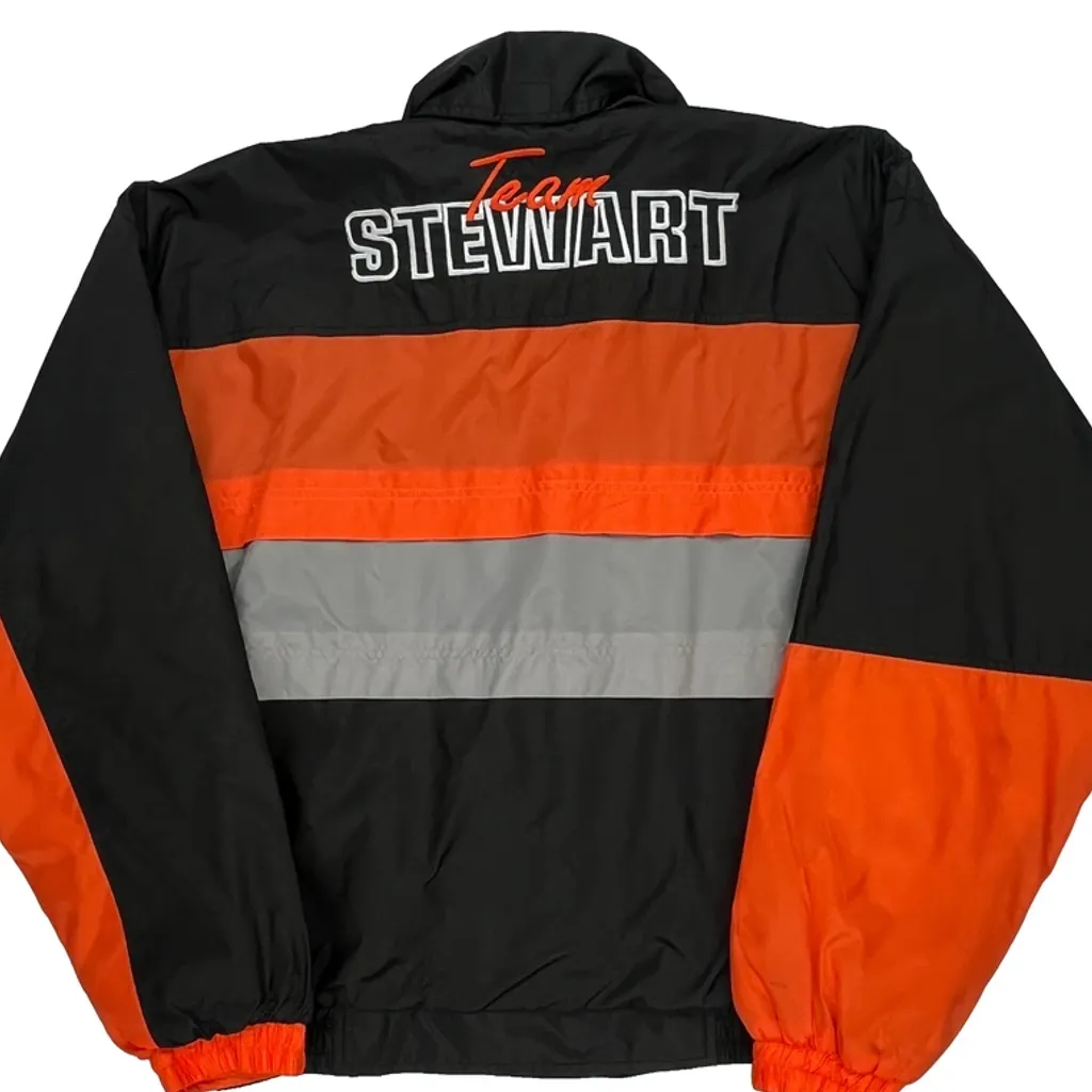 Team Stewart Competitors View Graphic Windbreaker - Medium Black Polyester - Image 7