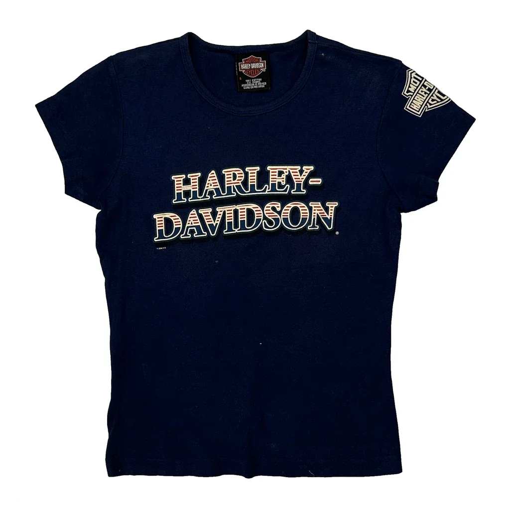 Ted'S Harley-Davidson Harley Davidson Graphic T-Shirt - Small Blue Cotton