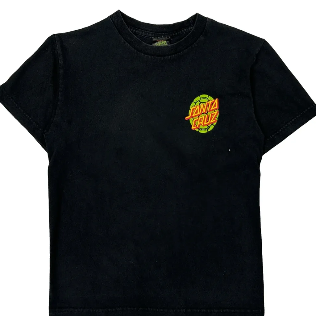 Teenage Mutant Ninja Turtles Santa Cruz Cartoon T-Shirt - Small Black Cotton - Image 4