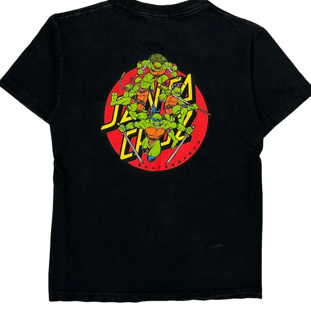 Teenage Mutant Ninja Turtles Santa Cruz Cartoon T-Shirt - Small Black Cotton - Image 7