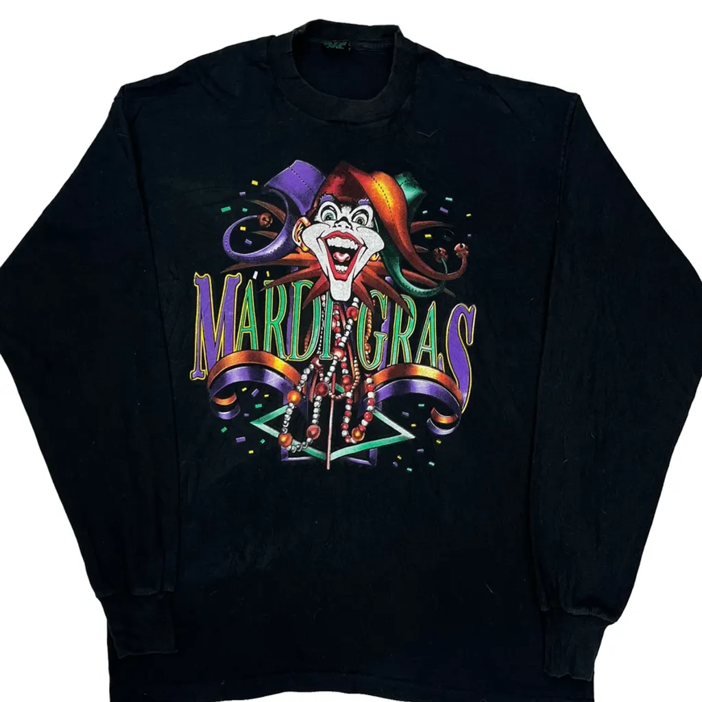Tees Unlimited Single Stitch Long Sleeve T-Shirt - Large Black Cotton - Image 4