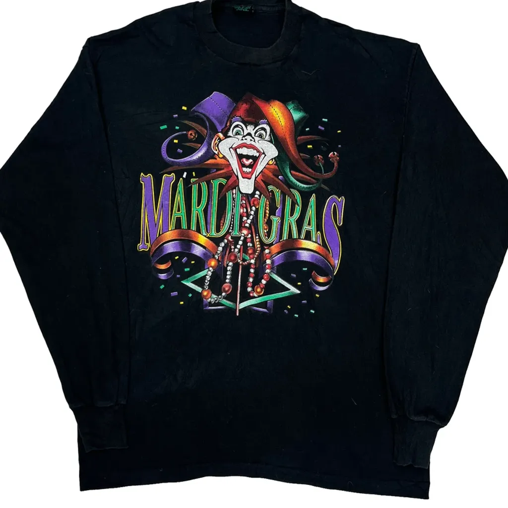 Tees Unlimited Single Stitch Long Sleeve T-Shirt - Large Black Cotton - Image 5