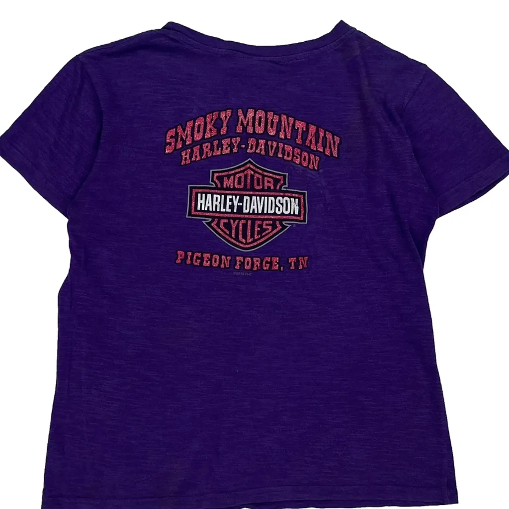 Tennessee Harley Davidson T-Shirt - Large Purple Cotton - Image 6