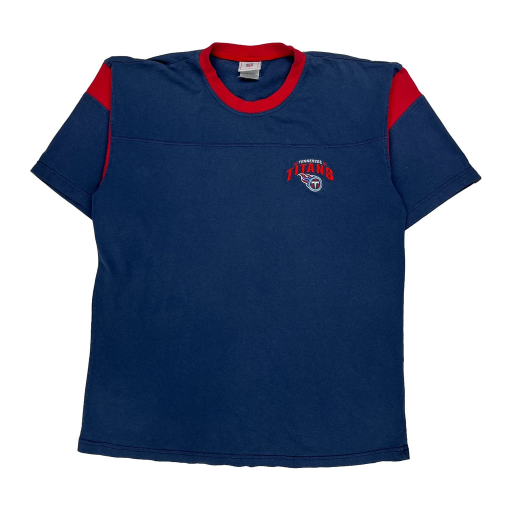 Tennessee Titans Nfl Football T-Shirt - Large Blue Cotton