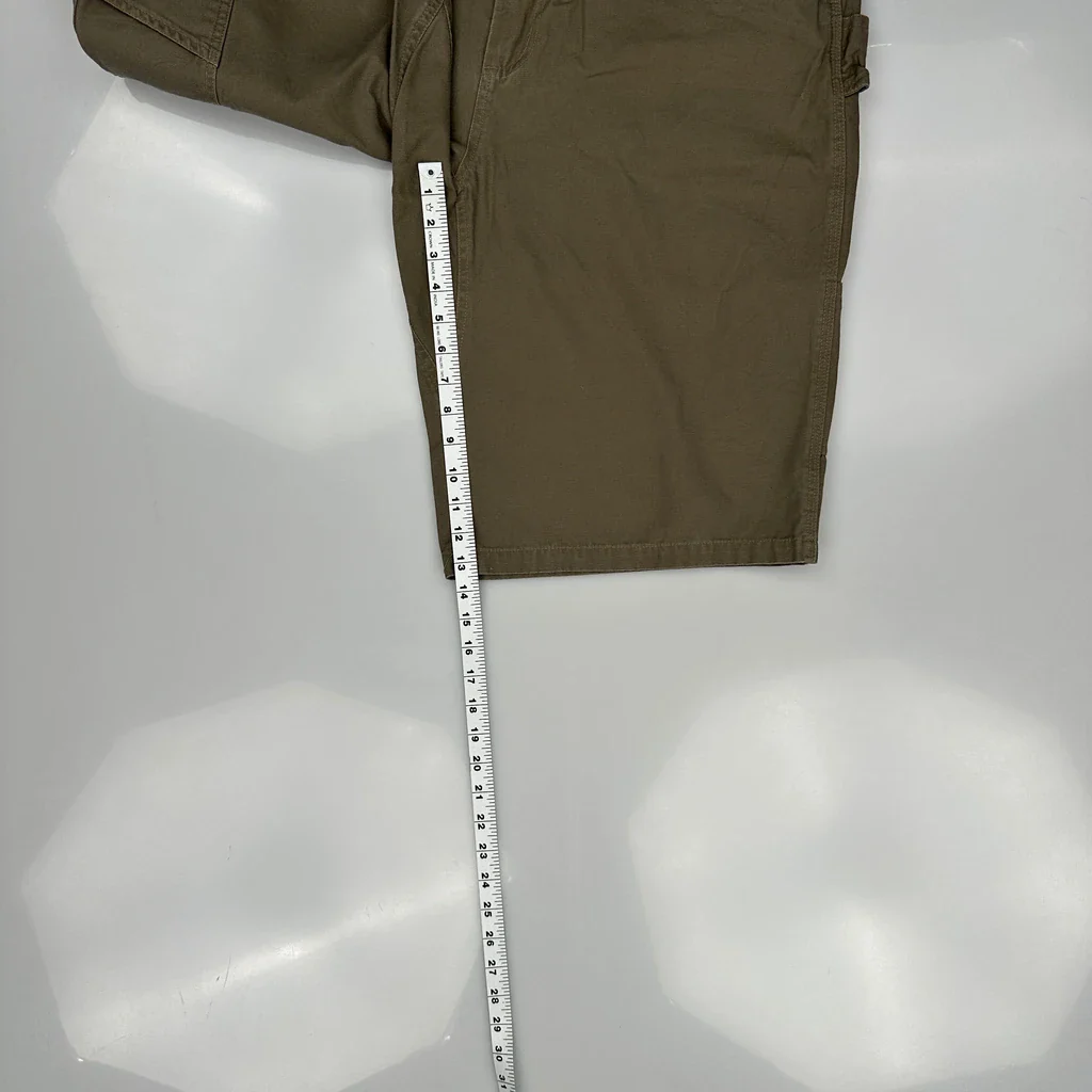 Terra Carpenter Shorts - 38W 11L Khaki Cotton - Image 5