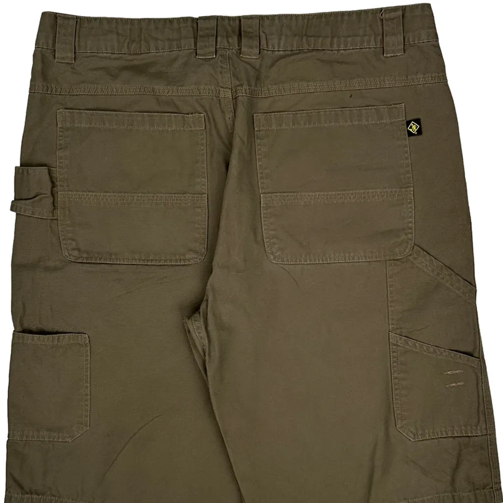 Terra Carpenter Shorts - 38W 11L Khaki Cotton - Image 9
