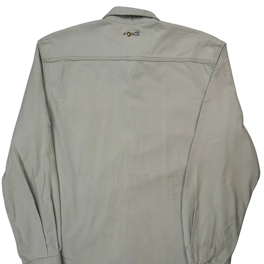 Tesla Logo Carhartt Shirt - Medium Beige Cotton - Image 7