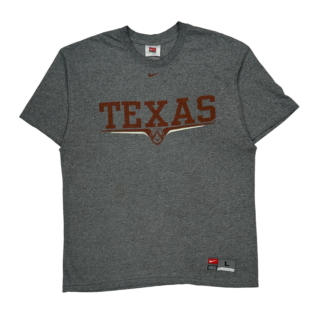 Texas Longhorns Nike College T-Shirt - Large Grey Cotton