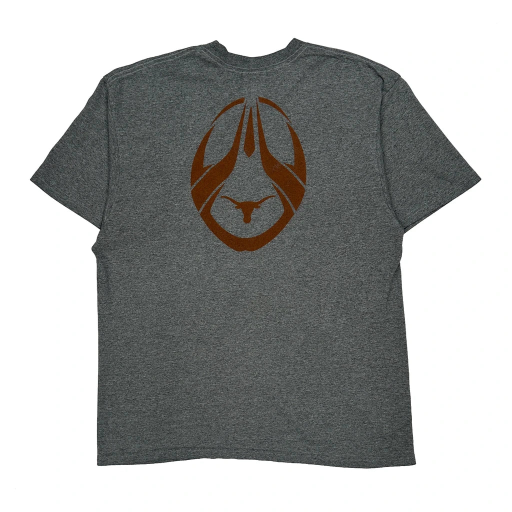 Texas Longhorns Nike College T-Shirt - Large Grey Cotton - Image 2