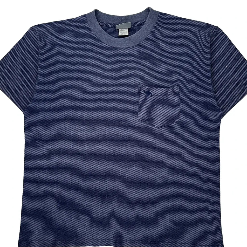 Textured Camel T-Shirt - Large Blue Cotton - Image 5