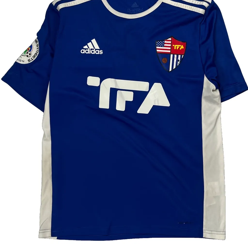Tfa Adidas Football Shirt - Large Blue Polyester - Image 5