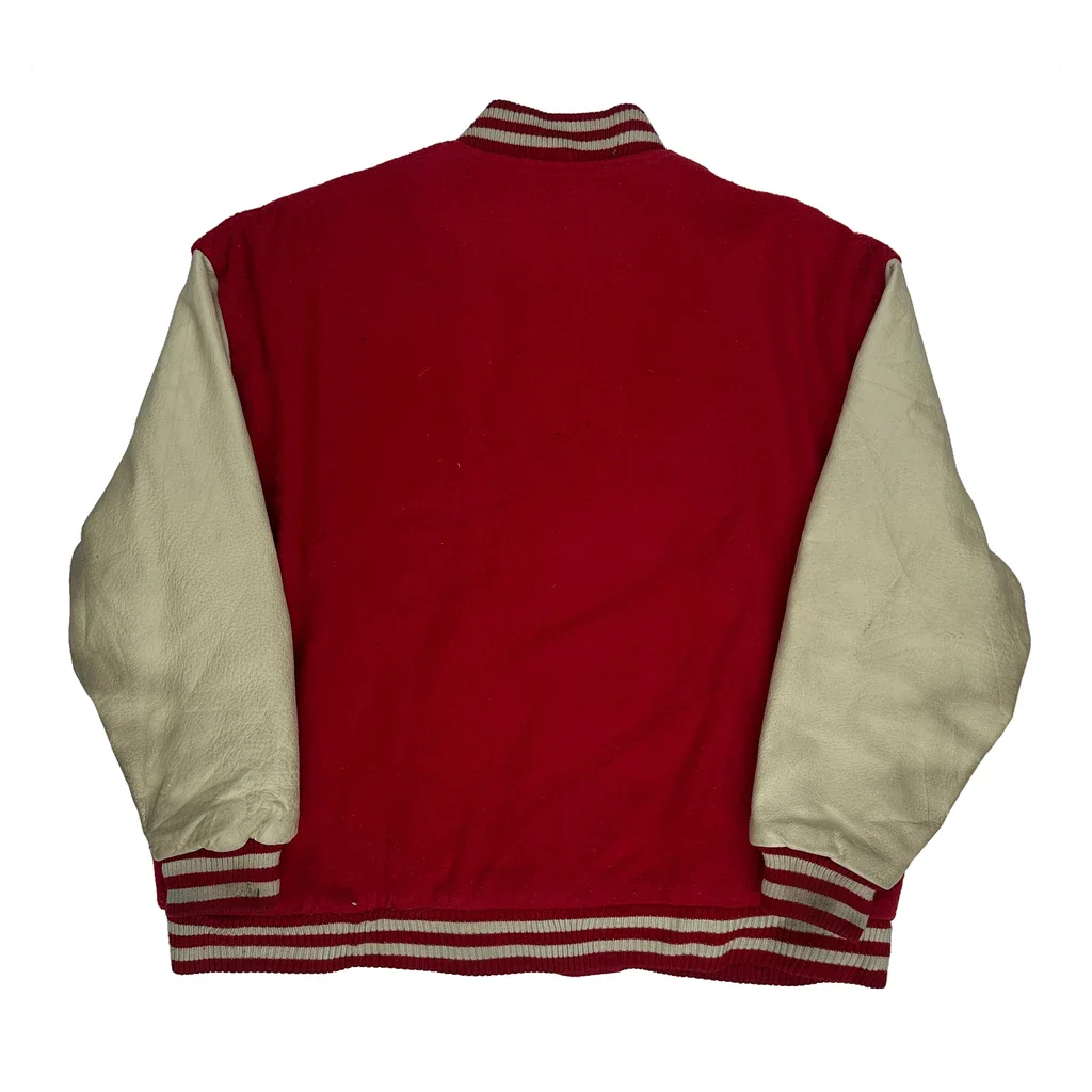 The Bad Lands Varsity Jacket - Medium Red Wool Blend - Image 2