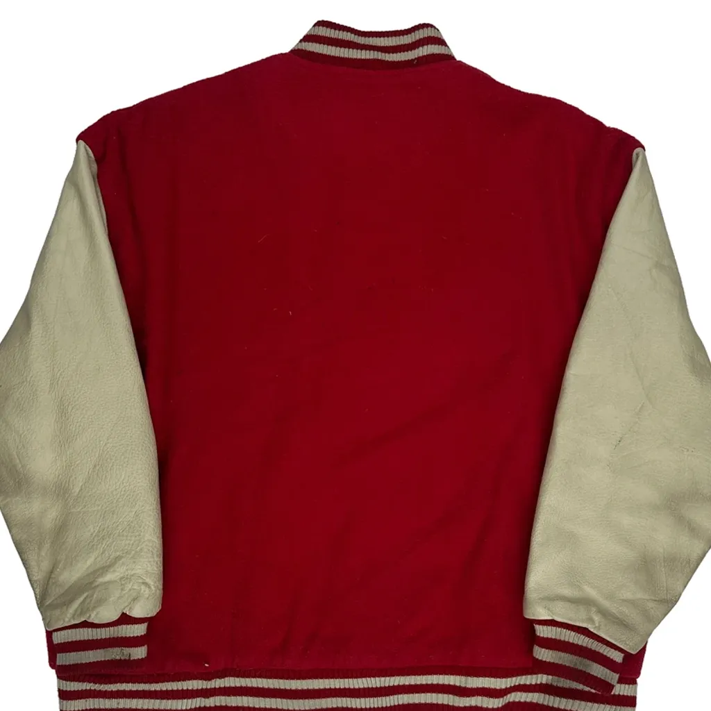 The Bad Lands Varsity Jacket - Medium Red Wool Blend - Image 6