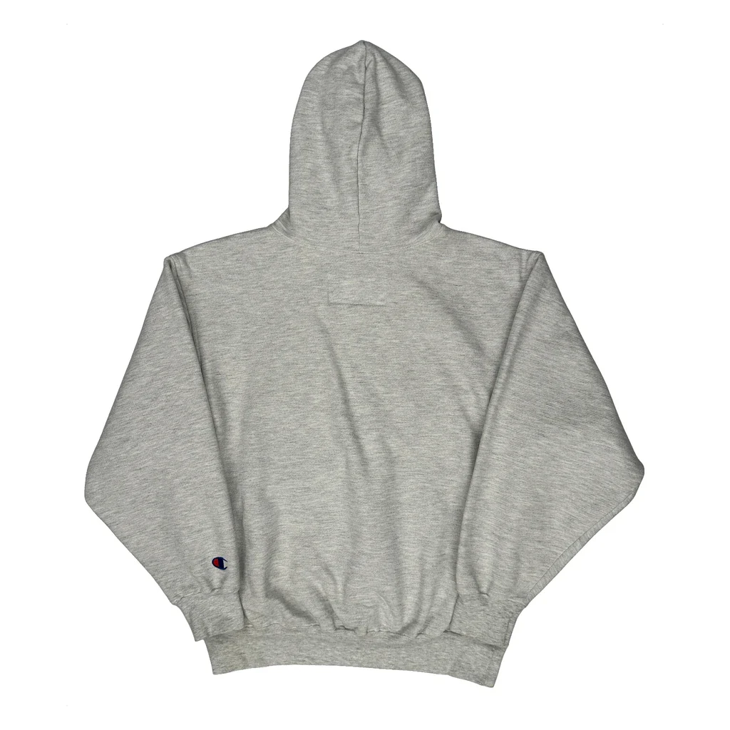 The Big Heavy Champion Made In USA Hoodie - Medium Grey Cotton - Image 2