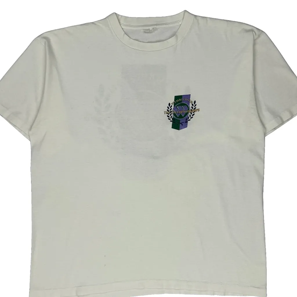 The Championships Wimbledon Single Stitch T-Shirt - XL White Cotton - Image 4
