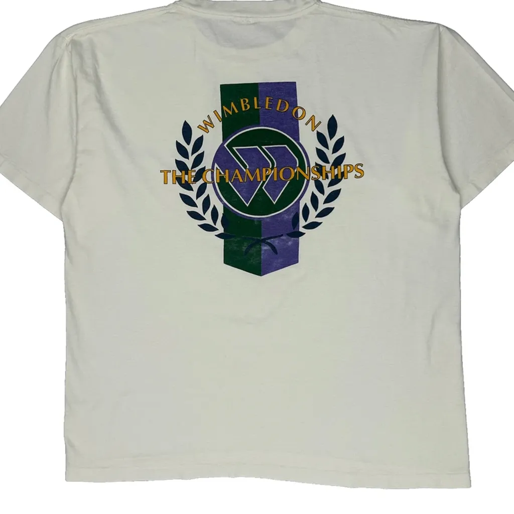 The Championships Wimbledon Single Stitch T-Shirt - XL White Cotton - Image 7