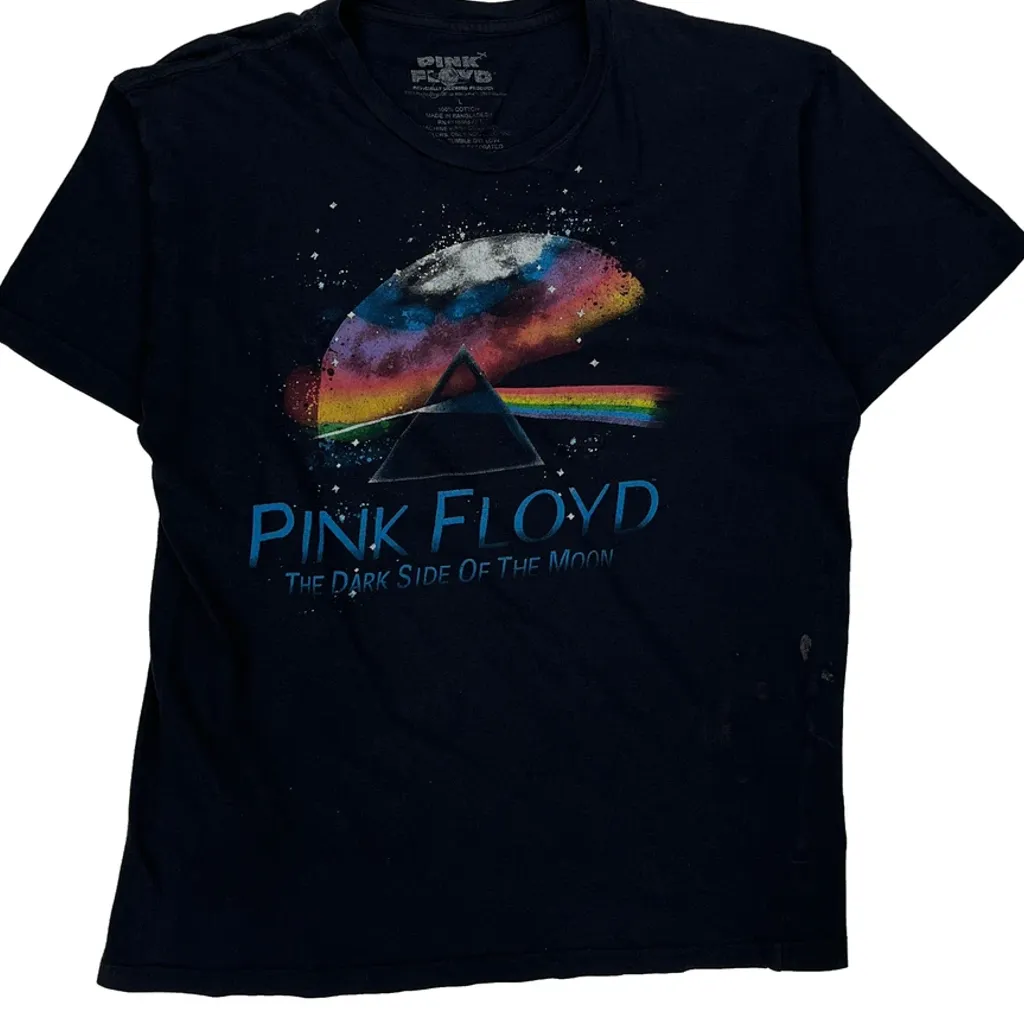 The Dark Side Of The Moon Pink Floyd Band T-Shirt - Large Black Cotton - Image 5