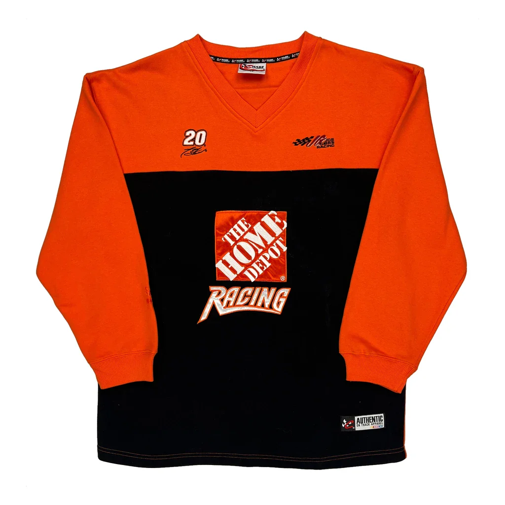 The Home Depot Racing Chase Authentics Nascar Long Sleeve T-Shirt - Large Orange Cotton