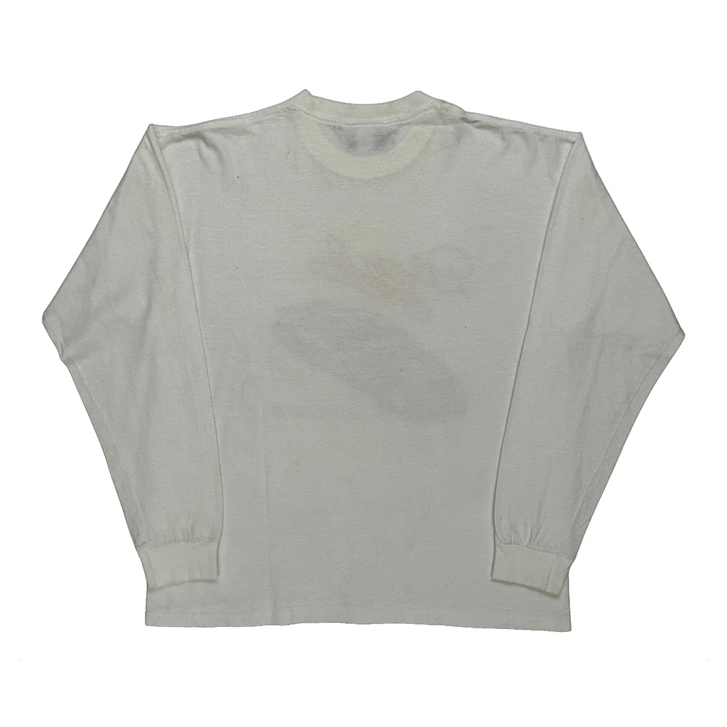 The Intimidator J Riggins Nascar Long Sleeve T-Shirt - Medium White Cotton - Image 2