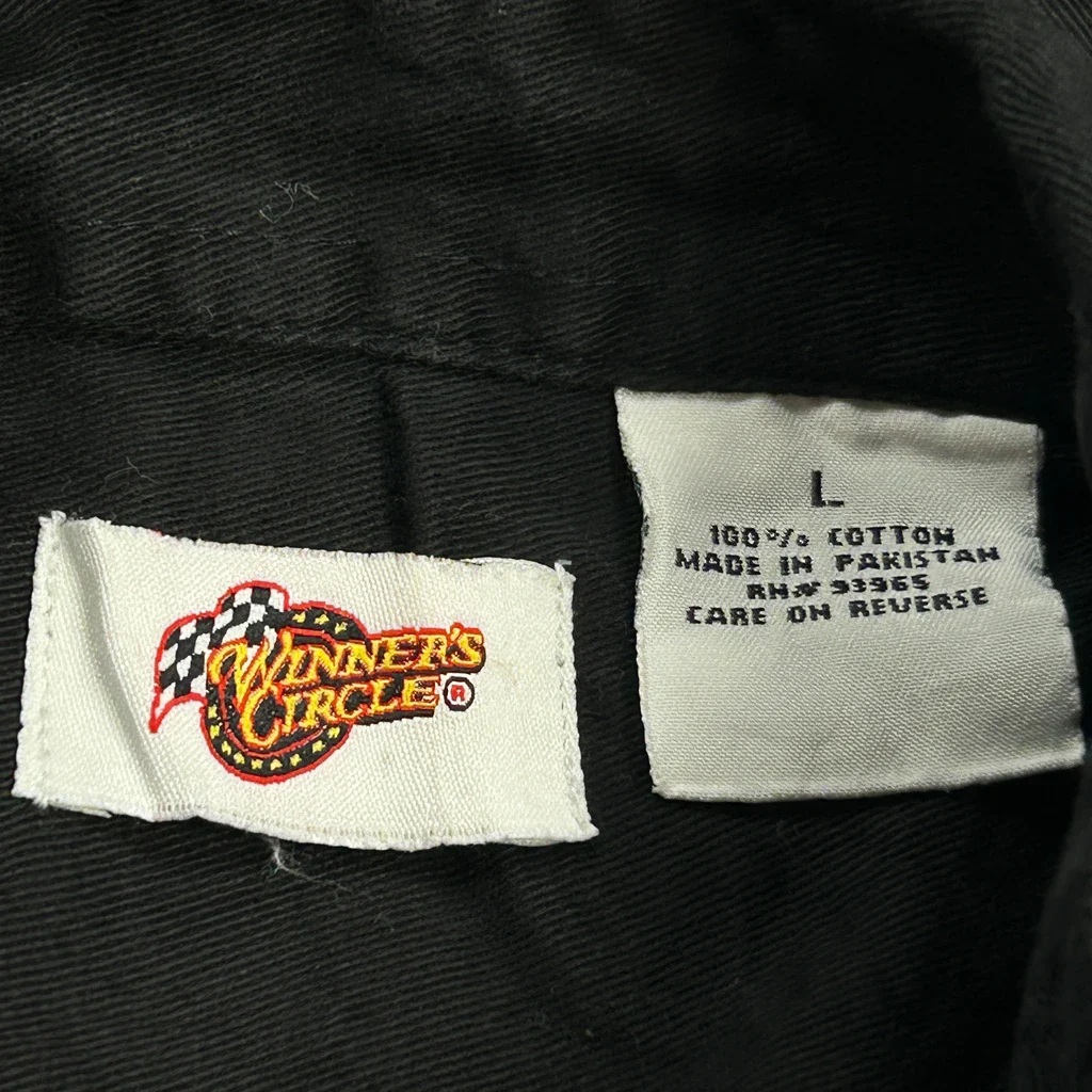 The Intimidator Winners Circle Nascar Short Sleeve Shirt - Large Black Cotton - Image 3