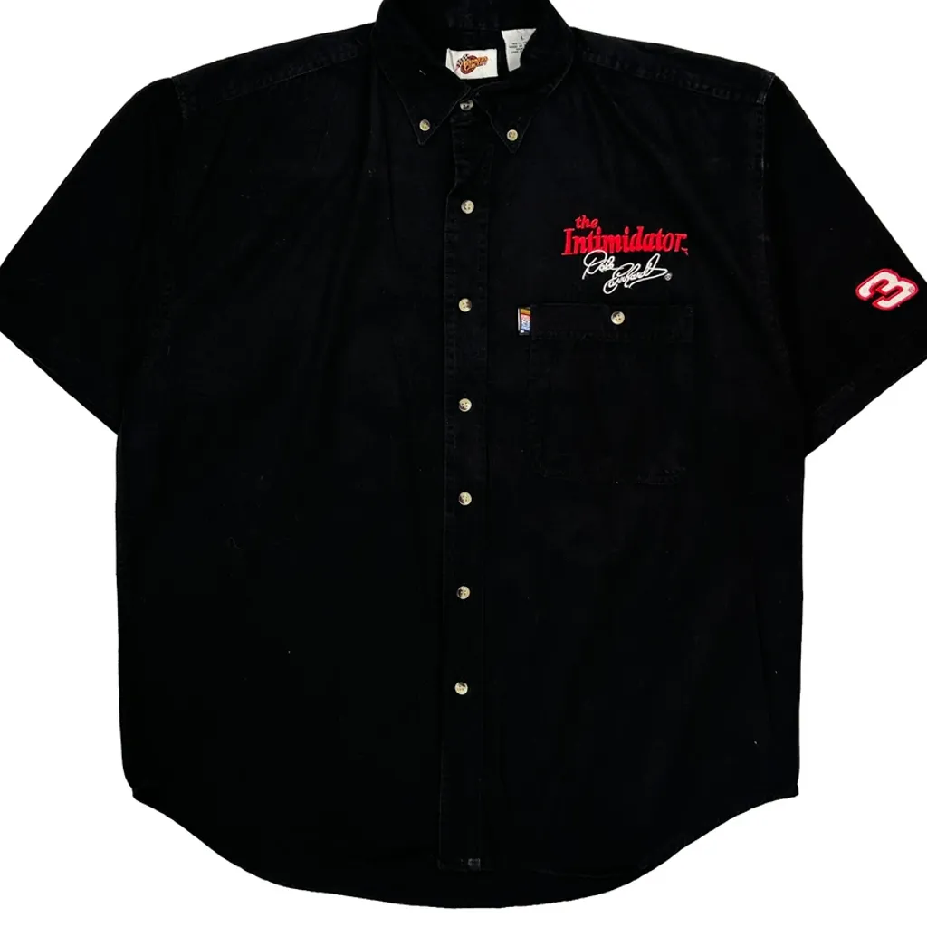 The Intimidator Winners Circle Nascar Short Sleeve Shirt - Large Black Cotton - Image 5