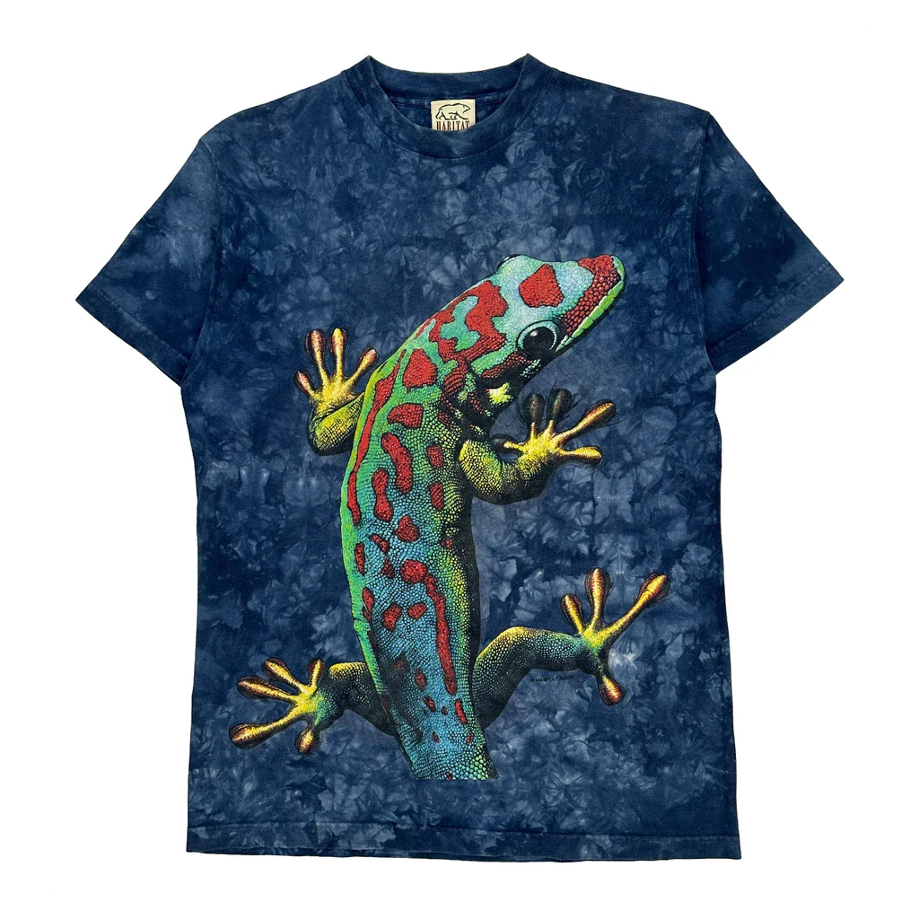 The Mountain Graphic T-Shirt - Medium Blue Cotton