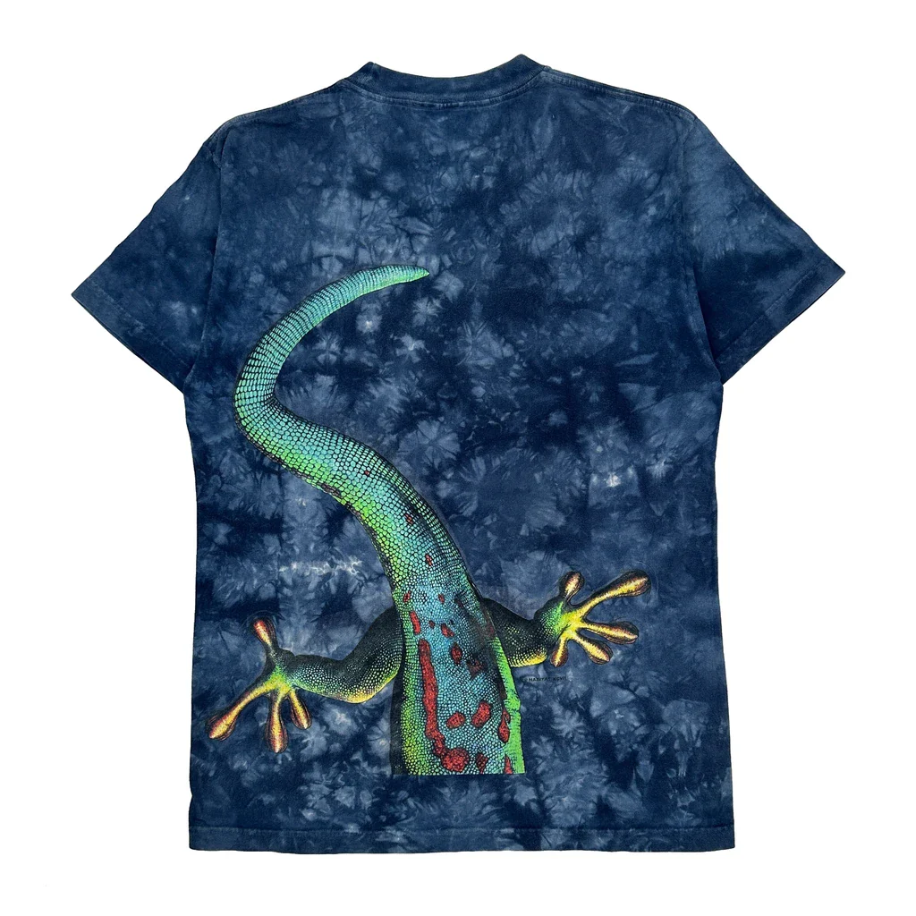 The Mountain Graphic T-Shirt - Medium Blue Cotton - Image 2