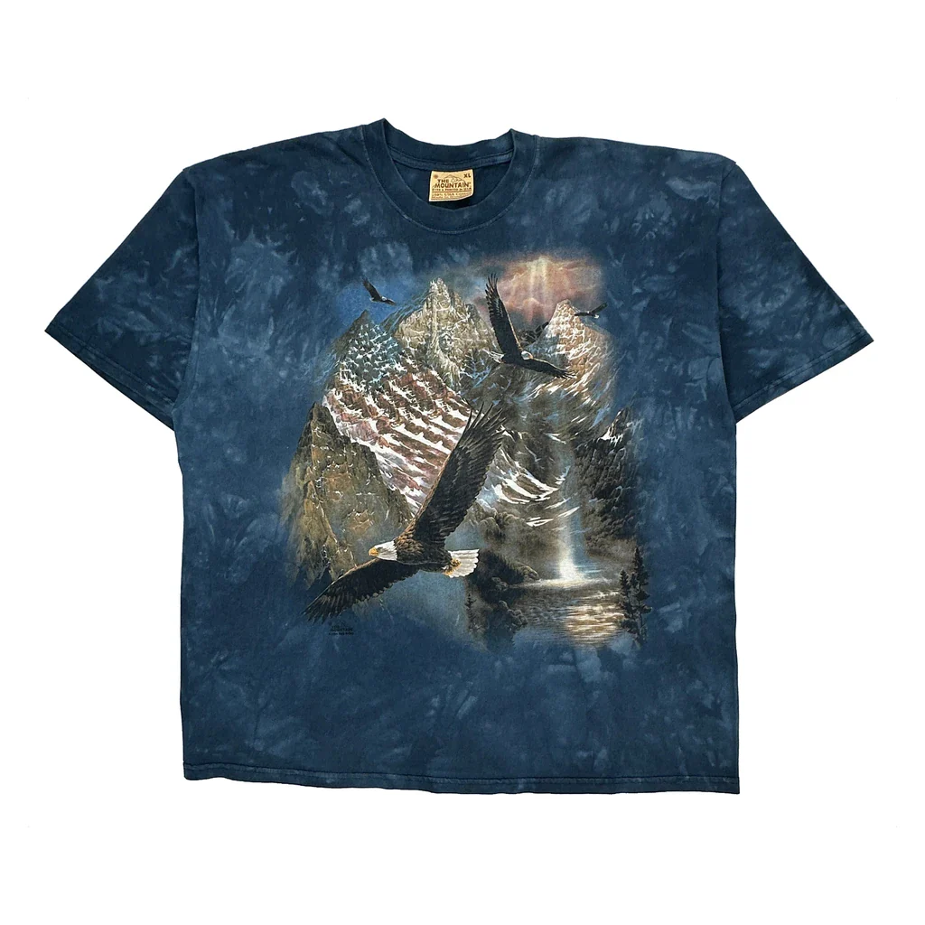 The Mountain Graphic T-Shirt - XL Blue Cotton