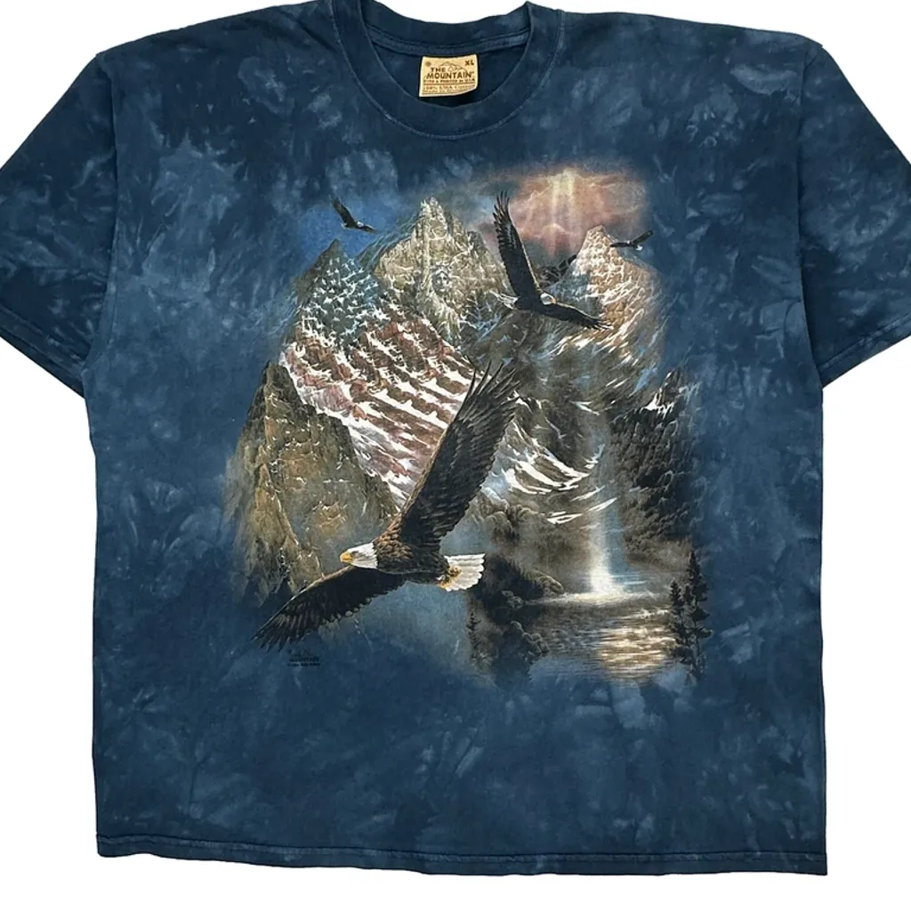 The Mountain Graphic T-Shirt - XL Blue Cotton - Image 4