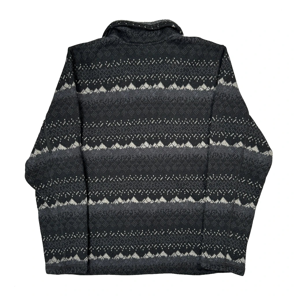 The North Face Argyle 1/4 Zip - Large Gray Polyester - Image 2