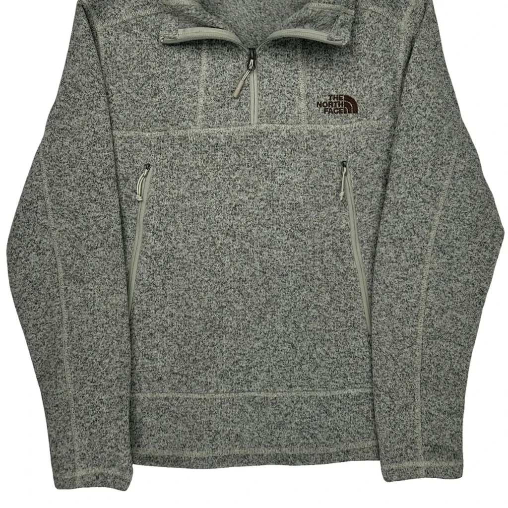 The North Face 1/4 Zip - Medium Gray Polyester - Image 4