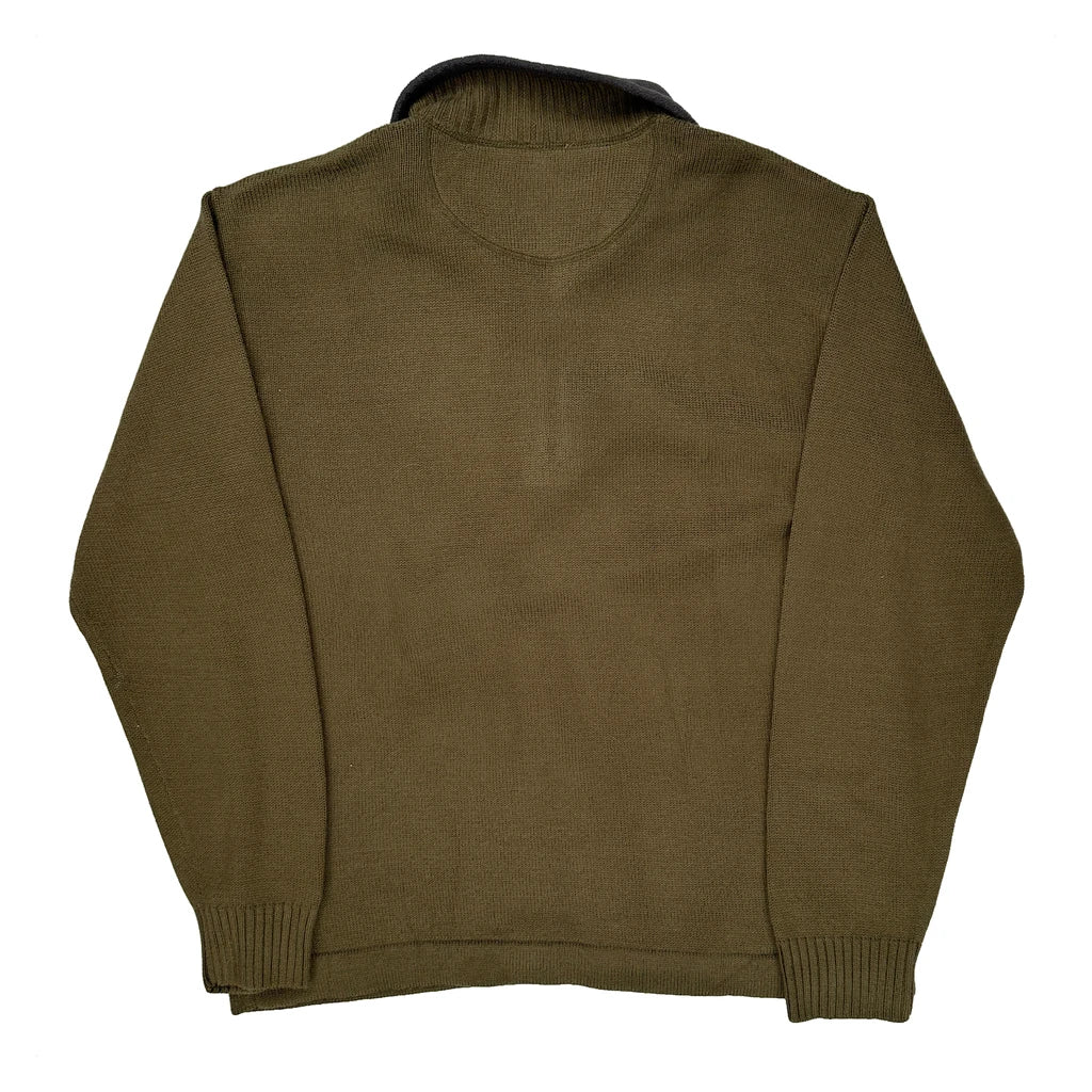 The North Face 1/4 Zip - Large Green Acrylic Blend - Image 2