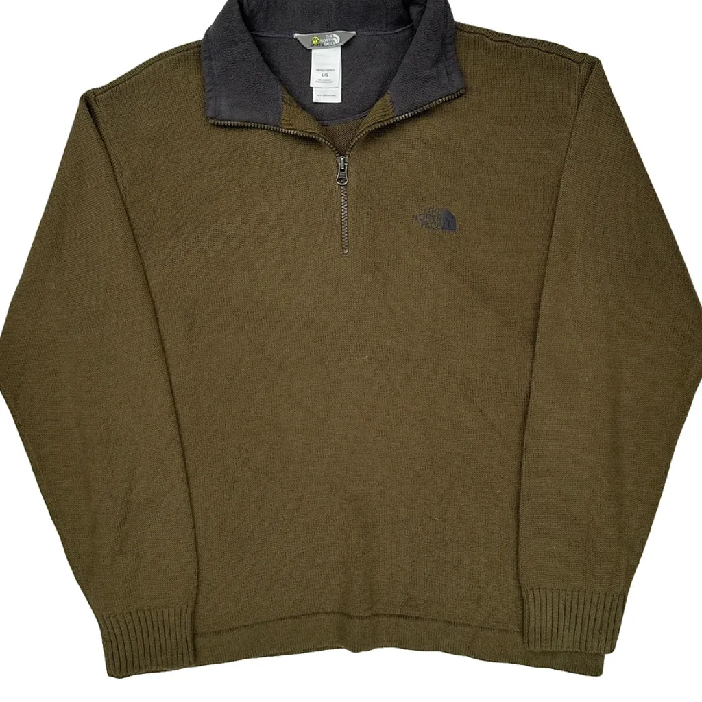 The North Face 1/4 Zip - Large Green Acrylic Blend - Image 5